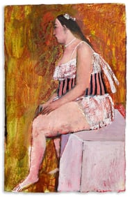 Konstantin Bessmertny, (b. 1964), Girl on Cube, after Picasso's "Girl on Ball", 1997.