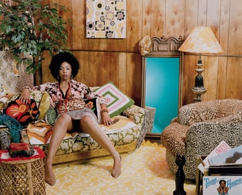 Mickalene Thomas (b. 1971), Lovely Six Foota, 2006-07.
