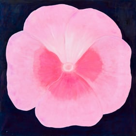 Jo Self (b. 1956), Pink Geranium - from the garden of HH the XIVth Dalai Lama, 2005.