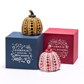 Yayoi Kusama (b. 1929), Two Pumpkins, 2013.