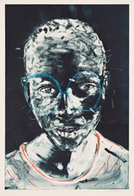 Nelson Makamo (b. 1982), Child With Blue Glasses, 2013.