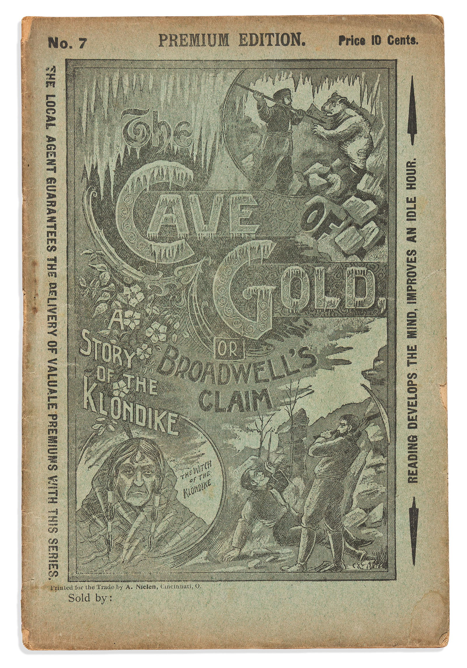 (ALASKA.) The Cave of Gold, or Broadwell's Claim: A Story of the Klondike, an untraced serial novel,