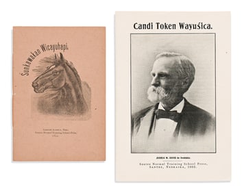 (AMERICAN INDIANS.) Pair of pamphlets in the Santee dialect of Eastern Dakota. Santee, NE: Santee