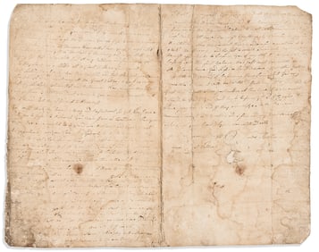 (AMERICAN REVOLUTION--1777.) James Mathews. Letter written by a patriot soldier near occupied