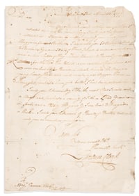 (AMERICAN REVOLUTION--1777.) Lardner Clark. Letter from a provision agent sending grain and butter