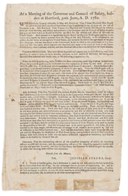 (AMERICAN REVOLUTION--1780.) Order that "that fifteen hundred men should be raised to join the