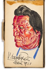 (ART.) Book of sketches and watercolors contributed by a variety of noteworthy artists and