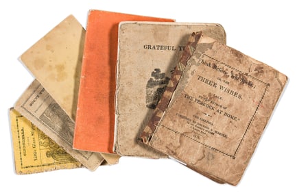 (CHILDREN'S BOOKS.) Group of 6 early illustrated American children's books. Various places,