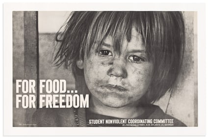(CIVIL RIGHTS.) Danny Lyon, For Food . . For Freedom. Atlanta, GA: Lincoln Lithograph Company, circa