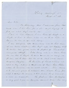 (CIVIL WAR--PRELUDE.) Henry C. Dickinson. Letters of a young Virginia attorney on the eve of war.