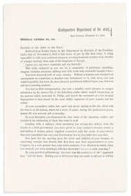 (CIVIL WAR.) Benjamin F. Butler General Orders No. 106, his farewell to the soldiers of the