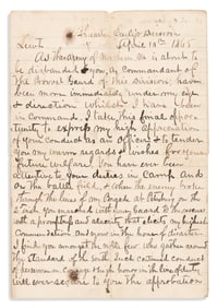 (CIVIL WAR--CONFEDERATE.) Correspondence of Lt. William Larkin of Virginia, including a commendation