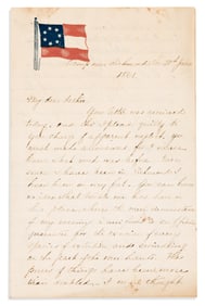 (CIVIL WAR--CONFEDERATE.) Eugene Blackford. Letter by the famed sharpshooter commander early in the