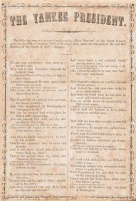 (CIVIL WAR--CONFEDERATE.) The Yankee President, a satirical songsheet composed in Texas. [Houston,