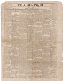 (CIVIL WAR--CONFEDERATE.) Issue of the Richmond Sentinel on the recent Confederate "'mighty victory"