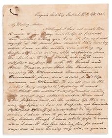 (CIVIL WAR--CONFEDERATE.) William Dillard. Pair of letters written as a cadet at the Virginia