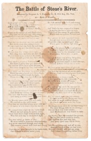 (CIVIL WAR--ILLINOIS.) L.V. Phillips. The Battle of Stoneís River, an unrecorded soldier