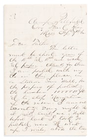 (CIVIL WAR--MASSACHUSETTS.) Papers of ambitious young captain W.W. Rockwell of the New Orleans