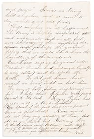 (CIVIL WAR--MASSACHUSETTS.) Edwin F. Kenrick. Letters as a 39th Massachusetts soldier on the death