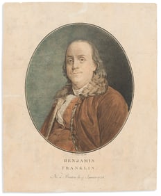 (FRANKLIN.) Jean-FranÁois Janinet. Benjamin Franklin, nÈ a Boston le 17 Janvier 1706.
