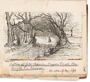 (KANSAS.) Jeremiah B. Taylor. Letterbook of a frontier missionary with tales of friendly Indians and