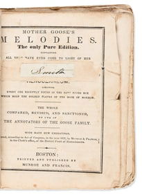 (MORMONS.) Mother Goose's Melodies . . . Found in the Same Stone Box which Holds the Golden Plates