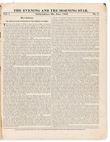 (MORMONS.) The Evening and the Morning Star, reprint of the first 14 issues printed in Independence.