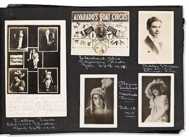 (MUSIC.) Vaudeville scrapbooks and photo album kept by Ruby Painter of the Victoria Trio. Various