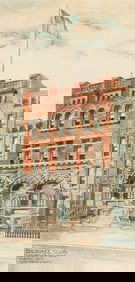 (NEW YORK CITY.) James J.F. Gavigan, original architectís rendering for Manhattan's Cherokee