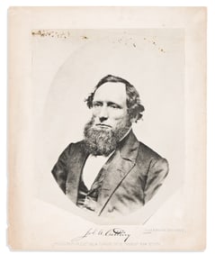 (PHOTOGRAPHY.) James A. Cutting, a self-portrait of the photography pioneer, using his rarely seen