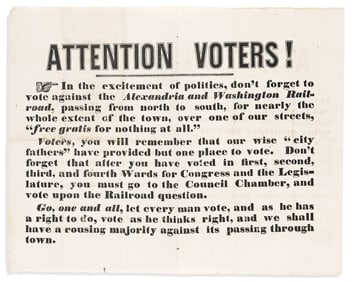 (VIRGINIA.) Papers of James H. Reid and the Orange & Alexandria Railroad. Various places, 1827-1885