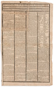(GEORGE WASHINGTON.) Newspaper featuring the news of Washington's death. New Brunswick, NJ, 24