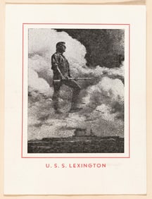 (WORLD WAR TWO.) Scrapbook kept by a machinist on the aircraft carriers Lexington and Enterprise.