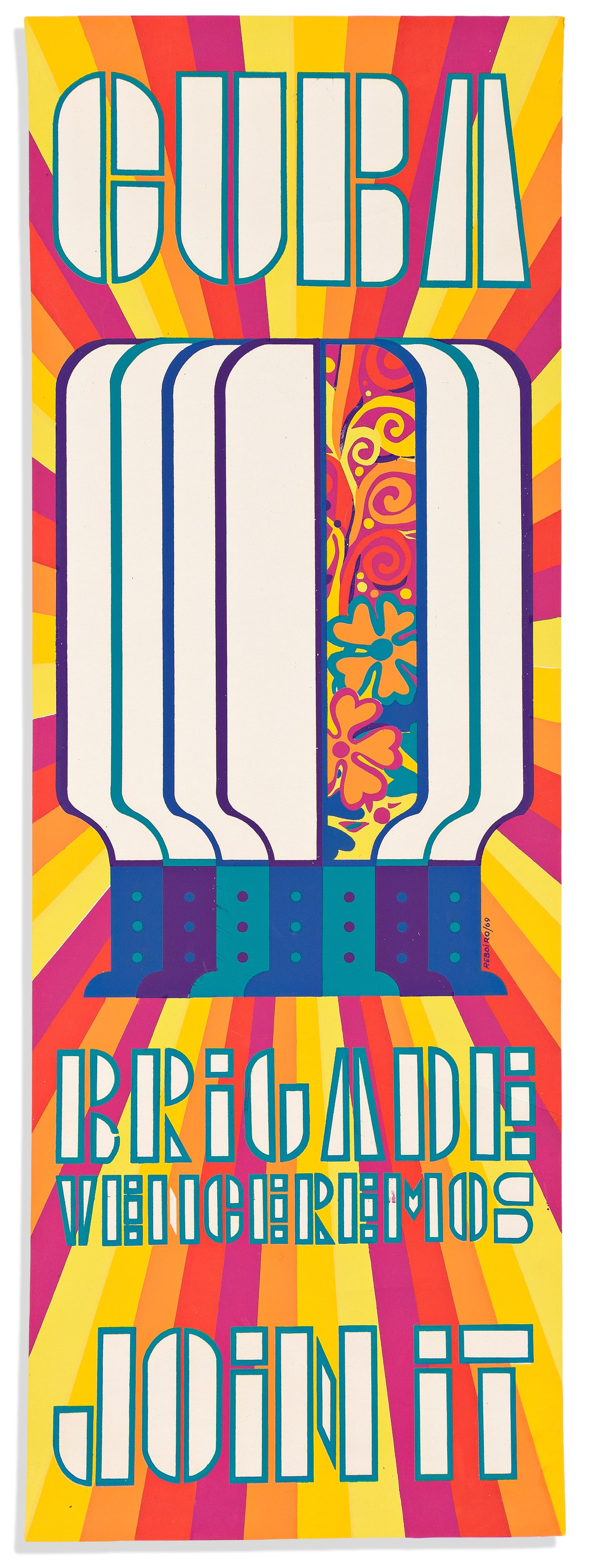 (CUBA.) Antonio Fernandez Reboiro, artist. Cuba Brigade Venceremos--Join It, 1969. (1 of 1)