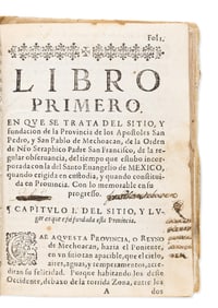 (MEXICAN IMPRINT--1643.) Alonso de Rea Cronica de la orden de N. Seraphico P.S. Francisco . . de