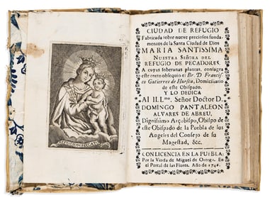 (MEXICAN IMPRINTS--PUEBLA.) Collection of 12 novenas. Puebla and Mexico, 1727-1754