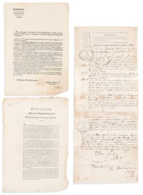 (MEXICO.) Collection of broadsides and other documents from frontier Nuevo Leon and Tamaulipas.