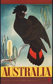 Eileen Mayo. Australia / Cockatoo & Banksia. 1956.
