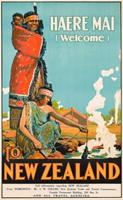 Designer Unknown. Haere Mai (Welcome) / To New Zealand. Circa 1920.