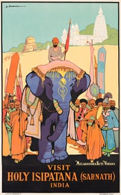 Dorothy Newsome. Visit Holy Isipatana (Sarnath) / India. Circa 1935.