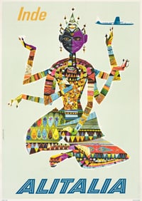 Nino Gregori. Inde / Alitalia. Circa 1955.