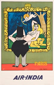 Tomi Ungerer. Air - India / Paris. 1969.