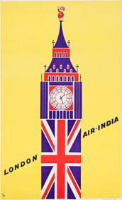 Designer Unknown. Air - India / London. 1969.