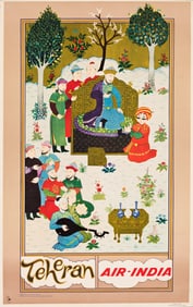 Designer Unknown. Air - India / Teheran. 1967.