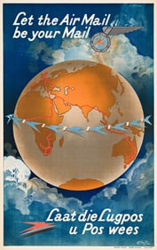Designer Unknown. Let The Air Mail Be Your Mail / South African Airways.