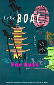 Dick Negus & Philip Sharland. Fly by BOAC / Far East. 1954.