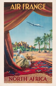 Vincent Guerra. Air France / North Africa. Circa 1950.