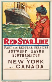 Henri Cassiers. Red Star Line. Circa 1914.