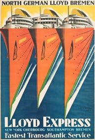 Lois Gaigg. North German Lloyd Bremen / Lloyd Express. 1929.