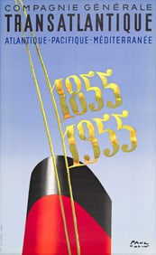 Paul Colin. Compagnie Generale / Transatlantique. 1955.